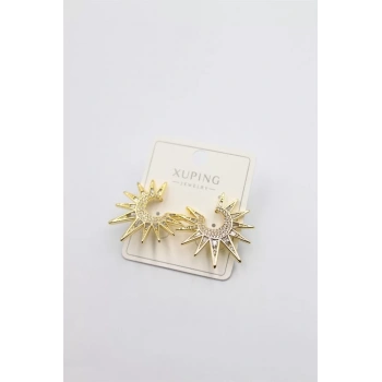 Taşlı Küpe - Altın