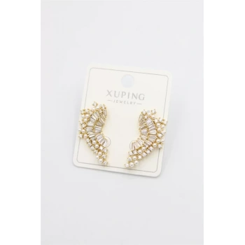 Taşlı Küpe - Altın