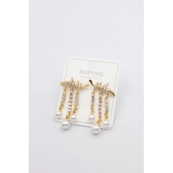 Taşlı Küpe - Altın