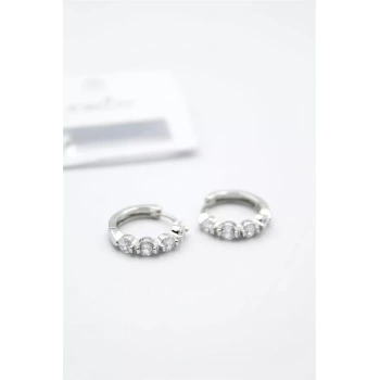 Taşlı Küpe - Gümüş