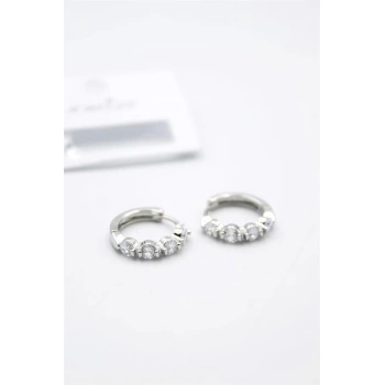 Taşlı Küpe - Gümüş