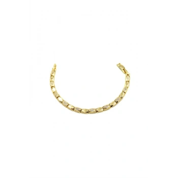 Taşlı VİP Bileklik - Altın