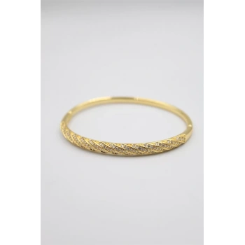 Taşlı Vip Bilezik - Altın