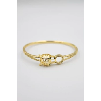 Taşlı Vip Bilezik - Altın