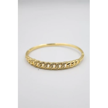 Taşlı Vip Bilezik - Altın