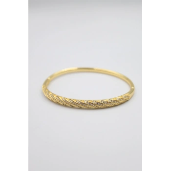 Taşlı Vip Bilezik - Altın