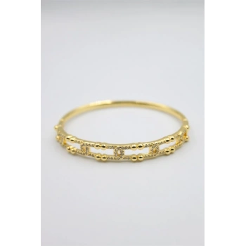 Taşlı Vip Bilezik - Altın