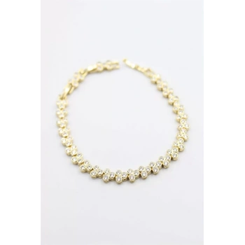 Taşlı Xuping Bileklik - Altın