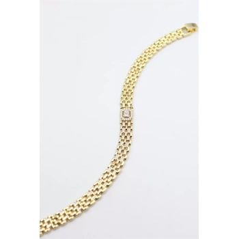 Taşlı Xuping Bileklik - Altın