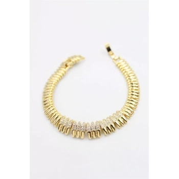 Taşlı Xuping Bileklik - Altın