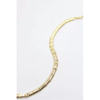 Taşlı Xuping Bileklik - Altın