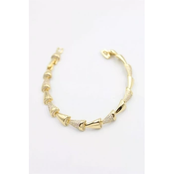 Taşlı Xuping Bileklik - Altın