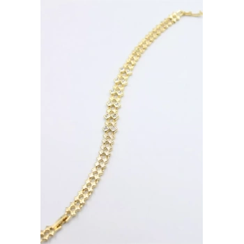 Taşlı Xuping Bileklik - Altın