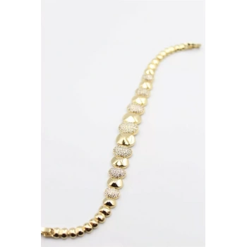 Taşlı Xuping Bileklik - Altın