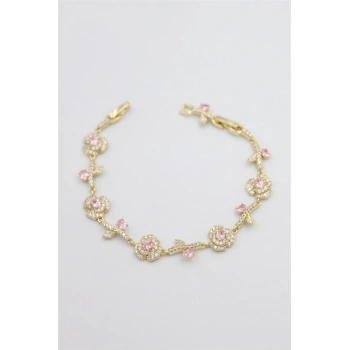 Taşlı Xuping Bileklik - Pembe