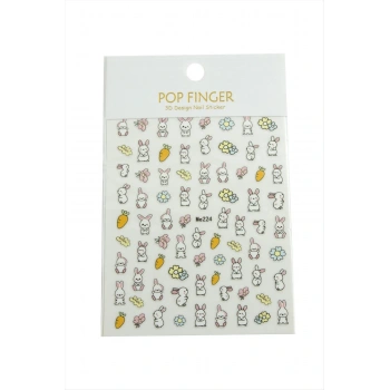 Tavşan Havuç Tattoo Dövme Sticker