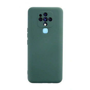 Tecno Camon 16 Kılıf Nano içi Kadife Silikon - Koyu Yeşil