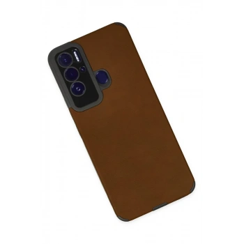 Tecno Pova Neo Kılıf Loop Deri Silikon - Kahverengi