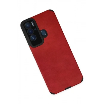 Tecno Pova Neo Kılıf Loop Deri Silikon - Kırmızı