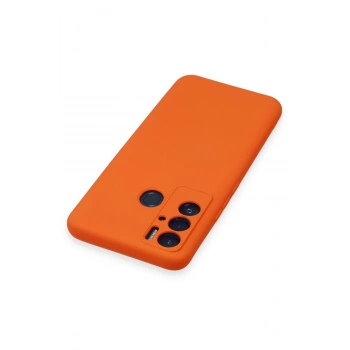 Tecno Pova Neo Kılıf Nano içi Kadife Silikon - Turuncu