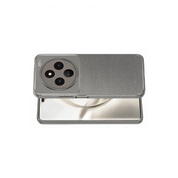 Tecno Spark 30 Kılıf Auto Focus Karbon Kapak - Gri