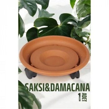 Tekerlekli Saksı Altığı 37 CM KAHVE 721053