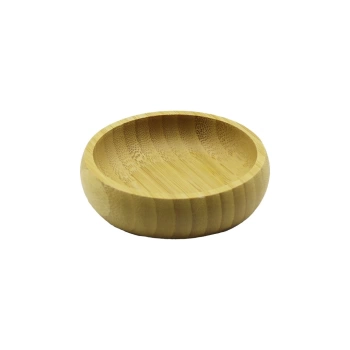 TEKLİ - MİNİ=8.5CM AHŞAP BAMBU ÇEREZLİK - LOKUMLUK KASE (4887)