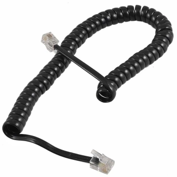 TELEFON SPİRAL KABLO SİYAH 4P/4C (4887)