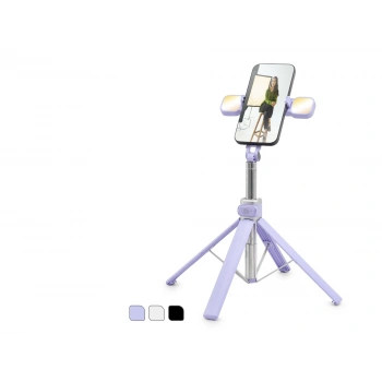 Telefon Tripodu Ve Selfie Çubuğu Seti Bluetooth 4.0 Kumandalı Led 130 Cm - Çok Renkli ND1035