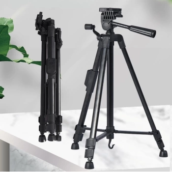 Telefon ve Fotoğraf Makinası Takılabilen Bluetooth Kumandalı 146 cm Tripod (4887)