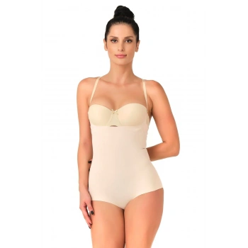MARSİLYAN™ TEN MI  2723 Lazer Kesim Göğsü Açık Slip Korse