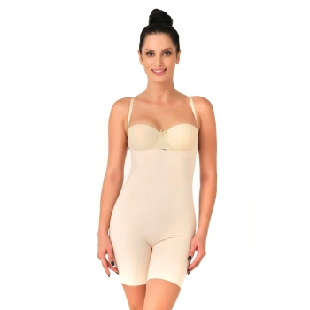 MARSİLYAN™ TEN MI  2758 Lazer Kesim Göğsü Açık Boxer  Korse