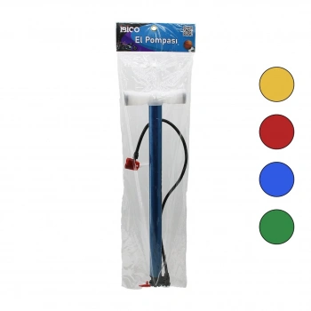 TERS BASMALI METAL GÖVDE PLASTİK KOL İRAN EL POMPASI 55CM TOP - BİSİKLET - MOTOR AYAKLIK APARATLI (4887)