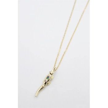 Timsah Kolye - Altın