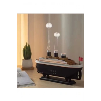 Titanic Gemi Hava Nemlendirici Işıklı Fonksiyonlu Buhar Makinesi Kumandalı