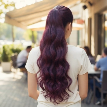 Tokalı Dalgalı At Kuyruğu - Koyu Kızıl