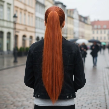 Tokalı Düz At Kuyruğu - Bakır