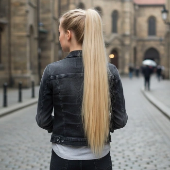 Tokalı Düz At Kuyruğu - Kumral Beyaz Platin Röfleli