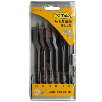 Tomax Yaprak Ahşap Matkap Ucu Takımı 12-24 mm - 6 Parçalı