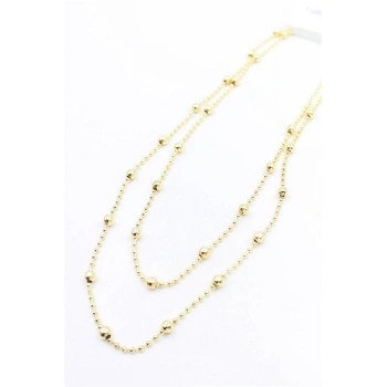 Top Zincir Kolye-90cm - Altın