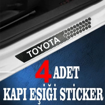 Toyota Tüm Modelleri İçin özel Oto Kapı eşikleri Sticker Karbon 4 Adet