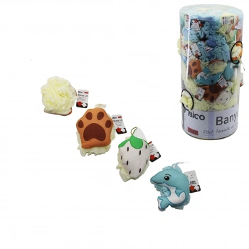 Tül Örgü Banyo Lifi - Süngerli - Karışık Tasarımlar