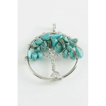 Turkuaz Kalp Doğaltaş Kolye Ucu