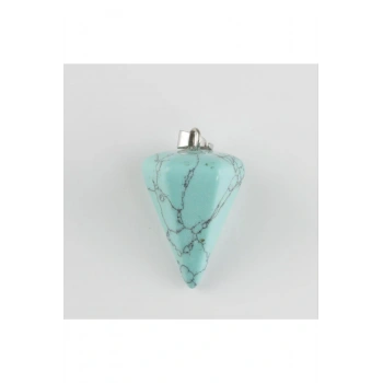 Turkuaz Pandül Doğaltaş Kolye Ucu
