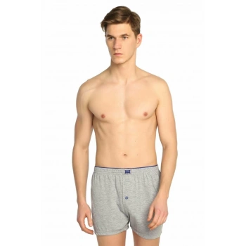 Tutku 0117 Erkek  Penye Düz Boxer