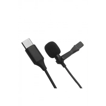 Type-C 2 Metre Double Mikrofon - Siyah