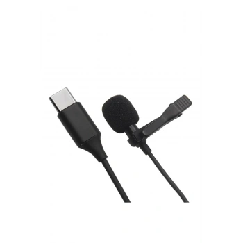 Type-C 2 Metre Double Mikrofon - Siyah
