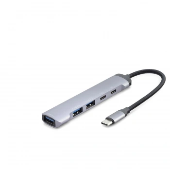 Type-C Hub 5*Usb Gri HDX7041