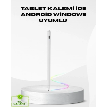 Type-c Şarjlı Dokunmatik Kalem – İpad İphone Ve Android Uyumlu Sessiz Çalışan