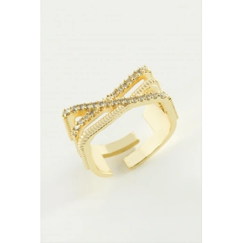 Üç Çizgili Zirkon Taşlı Yüzük